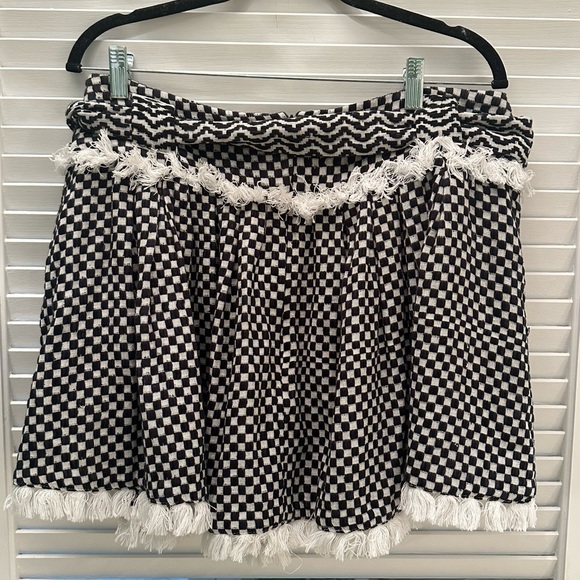 Dodo Bar Or 100% cotton black & white checked mini-skirt, size M. - Picture 3 of 5